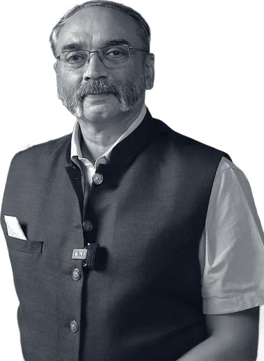 Brigadier Narendra Pratap Singh (Retd), in a grey bandhgala